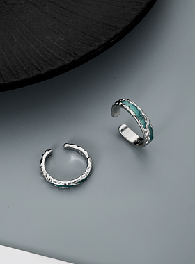 【深海冰蓝】戒指小众设计高级感