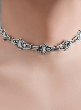 中古风欧美复古choker项链