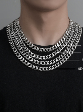 欧美古巴链子项链hiphop男女