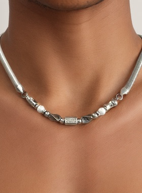 原创钛钢项链男设计感小众