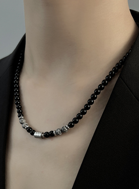 复古串珠轻奢高级感项链男款