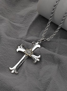 上帝之眼吊坠项链男潮帅气个性