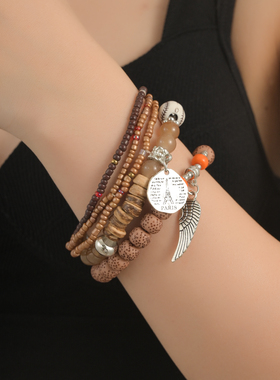 波西米亚民族风百搭塔翅膀手链