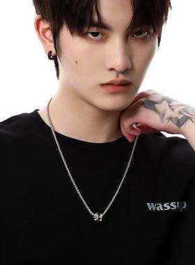 小蛮腰项链男士潮牌百搭钛钢