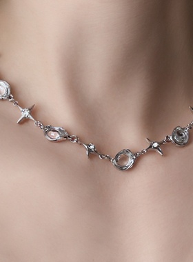 星芒气泡不规则项链高级感轻奢