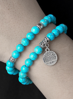 Vintage古着中古常青树串珠手链