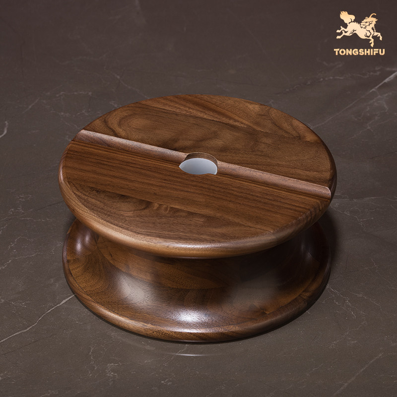 铜师傅 黑胡桃原木《金箍棒底座》工艺品摆件 圆形实木底座,淘宝优惠券,粉丝福利购,淘宝优惠卷