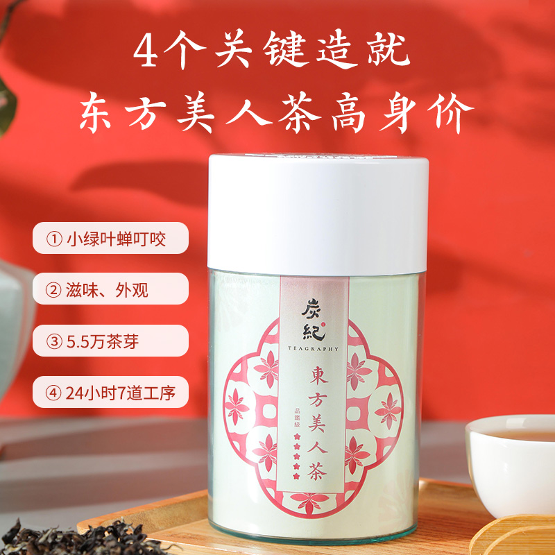 [朱见山超级侦茶局]炭纪手工烘焙东方美人茶50g品鉴级蜜香青果香 - 图3