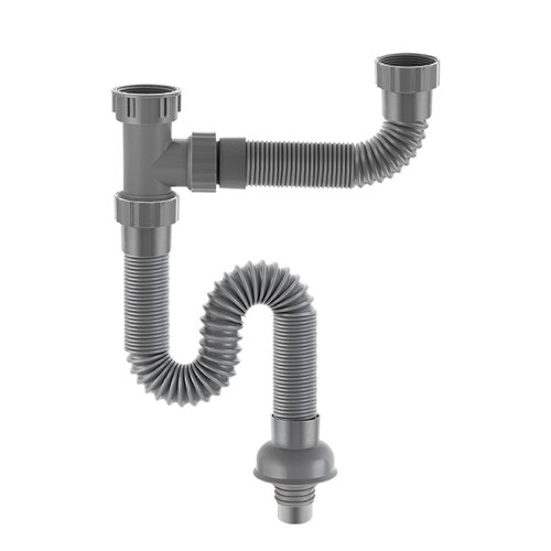 45mm接口双头水槽防臭排水管厨房双水槽二合一耐高温加长伸缩软管 - 图3