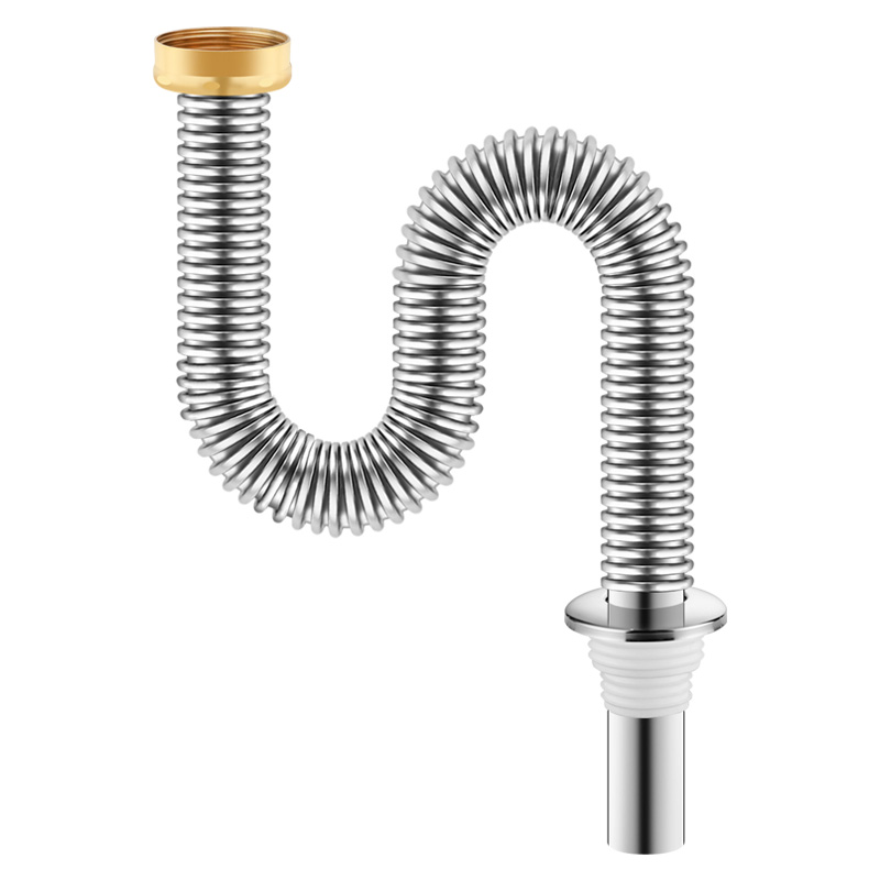 厨房不锈钢下水管配件45mm洗菜盆58mm接口大口径防臭洗碗池排水管 - 图3