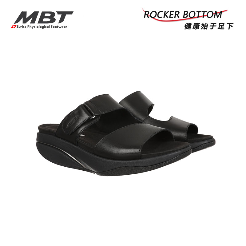MBT弧形底女厚底休闲凉拖鞋足弓支撑腿部塑形 增高防滑 牛皮TABIA