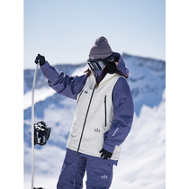 AWKA单板滑雪服马甲背心女男款美式防水户外运动加厚保暖外套上衣