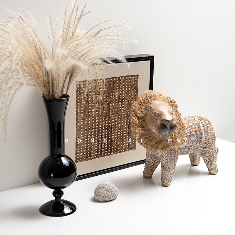 法式小费尔狮摆件软装轻奢高档客厅边柜斗柜艺术饰品组合桌面摆件,淘宝优惠券,粉丝福利购,淘宝优惠卷