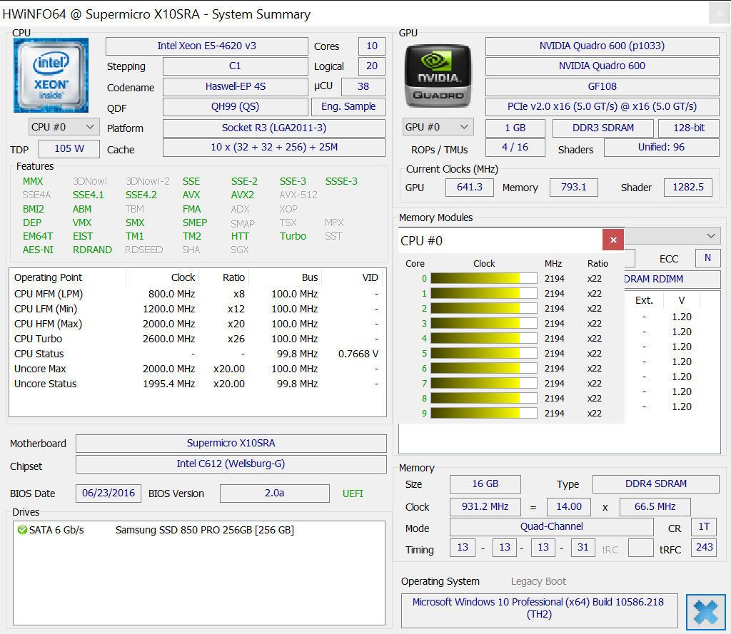 Intel Xeon E5-4620 v3正显 QS QH99 10C 2GHz 25MB LGA2011-3-图2