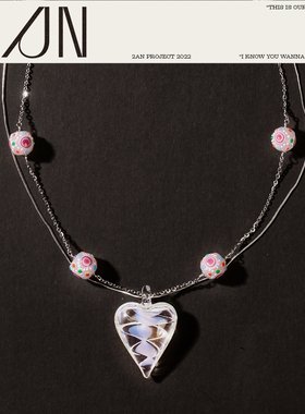 波光粼粼925银小众复古千禧项链