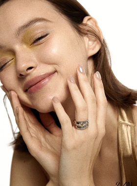 2AN PROJECT “JOJO”圈圈双层戒指 黄白钻拼色