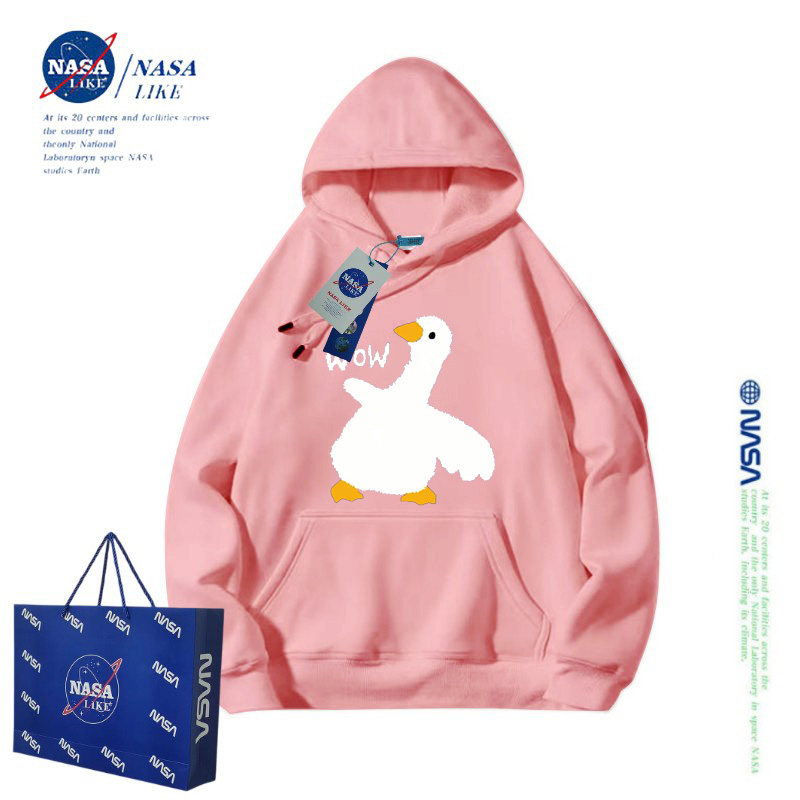 NASA联名大白鹅连帽卫衣男童2025春秋新款潮牌儿童亲子装加绒外套,淘宝优惠券,粉丝福利购,淘宝优惠卷