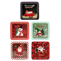 Christmas tin Gift box xmas storage party Favor Christmas