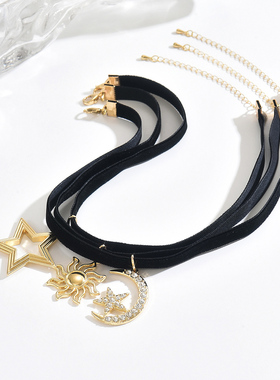 欧美简约时尚颈链choker项圈颈带