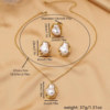 European and American cross-border supply, fashionable, elegant and irregular imitation pearl necklace, earrings, ring set, temperament and versatile for women