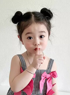 儿童专用丸子头海绵盘发器小女孩舞蹈花苞头不伤发女童懒人头饰