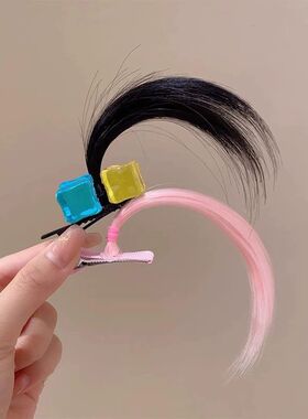 二次元呆毛假发发夹cosplay小甜妹动漫角色扮演侧边发鸭嘴夹假发