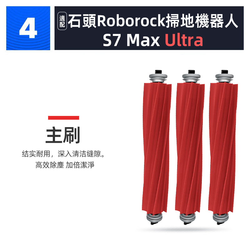 适配石头Roborock S7 Max Ultra扫地机配件滚刷尘袋拖布清液耗材 - 图3