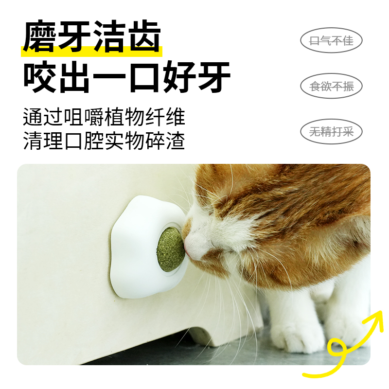 喵梵思猫薄荷球猫玩具自嗨解闷磨牙逗猫耐咬猫咪宠物用品3颗 - 图2