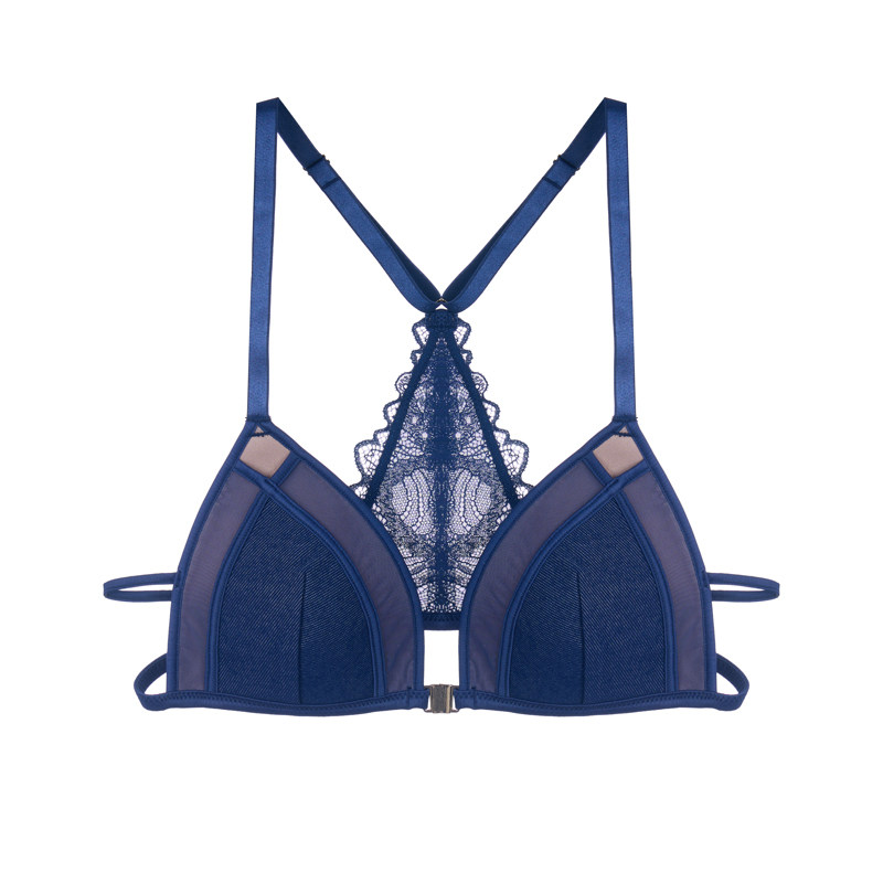 DonnaForte前扣内衣无钢圈三角杯牛仔性感蕾丝美背|Paloma Jeans,淘宝优惠券,粉丝福利购,淘宝优惠卷