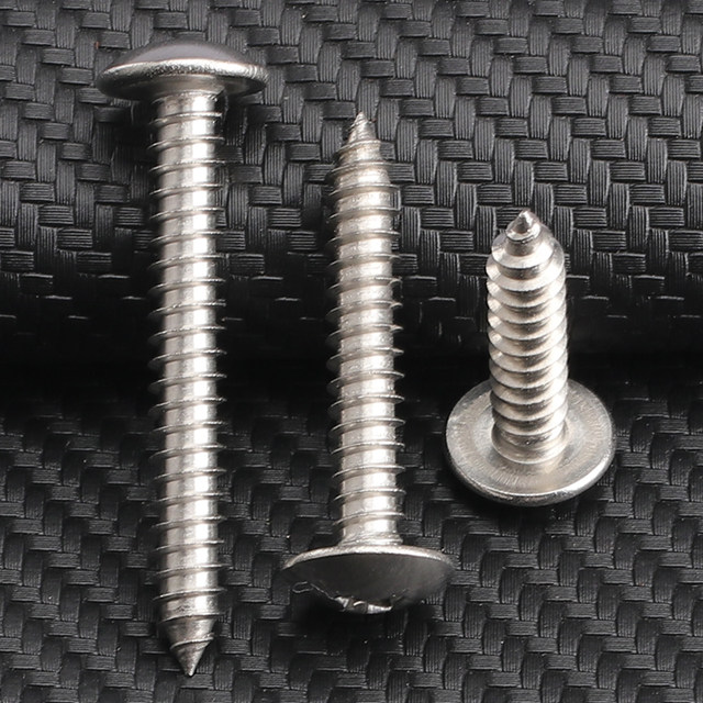 Stainless steel cross mushroom head large flat head self-tapping screw