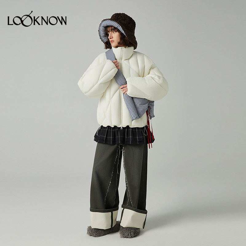 DONGDONGZHOU X LOOKNOW2025年秋季新款鹅绒服女 - 图2