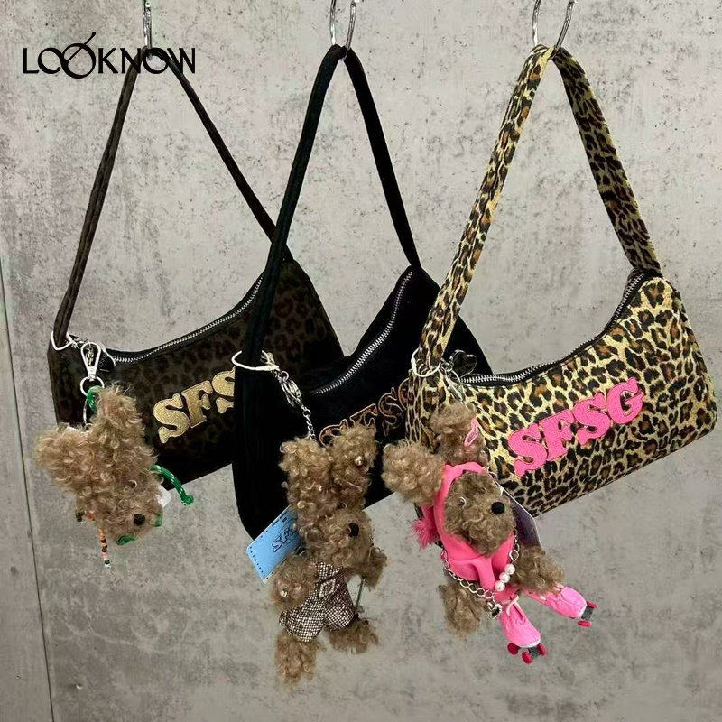 小酒窝同款SFSG x LOOKNOW腋下包系列豹纹复古腋下包2025冬季新品,淘宝优惠券,粉丝福利购,淘宝优惠卷