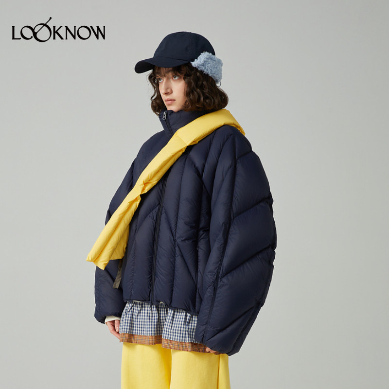 DONGDONGZHOU X LOOKNOW2025年秋季新款鹅绒服女 - 图0