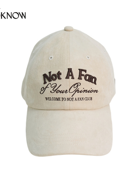not a fan X LOOKNOW设计师品牌26秋季新品小fan刺绣鸭舌帽