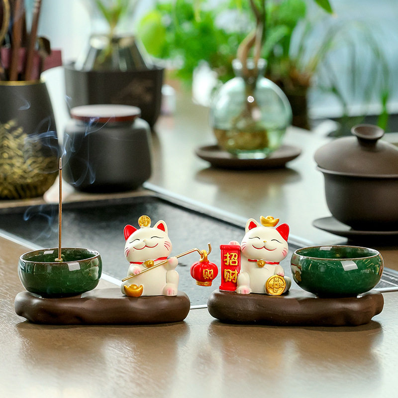 招财猫禅意香薰炉驱蚊客厅网红家用室内沉香檀香炉新款盘香线香炉,淘宝优惠券,粉丝福利购,淘宝优惠卷
