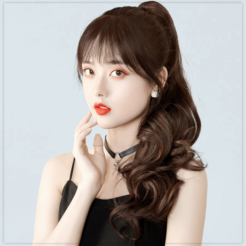 假发马尾女大波浪新品抓夹假辫子仿真绑带长卷发自然无痕梨花卷,淘宝优惠券,粉丝福利购,淘宝优惠卷