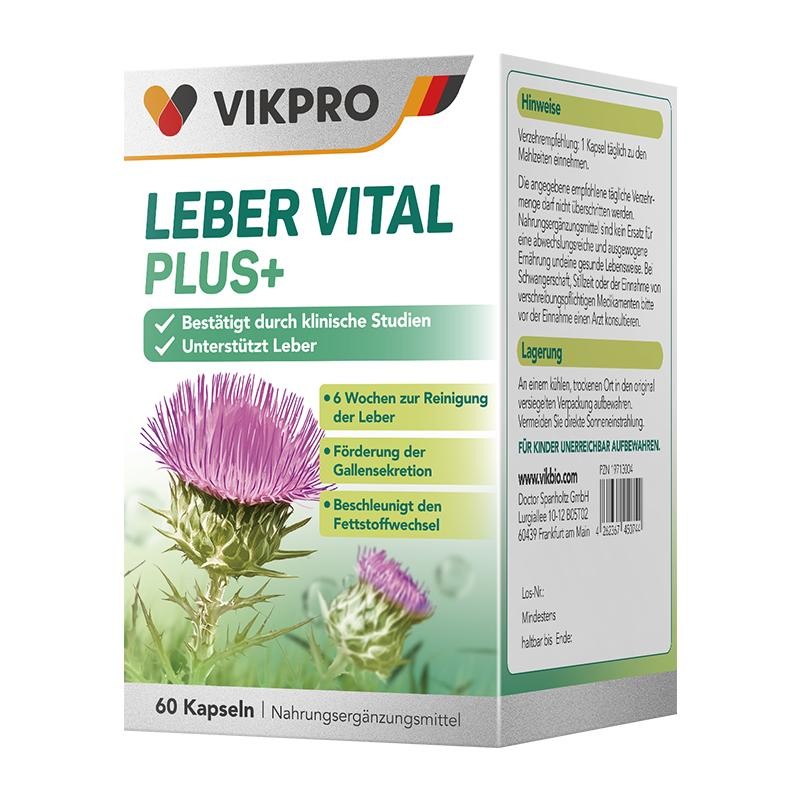 德国进口VIKLAB护肝片80%奶蓟草水飞蓟素熬夜加班男女士肝脏