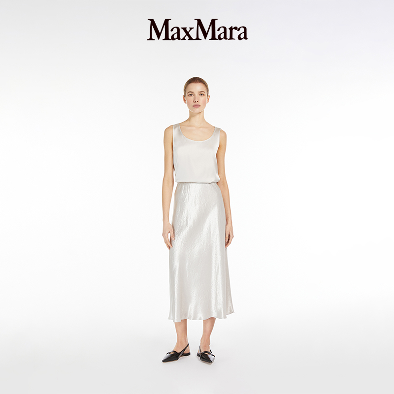 【24期免息】MaxMara 2024春夏新品女装缎面半身裙6101024806