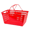 Supermarket shopping basket plastic double-ear hand basket convenience store special basket shopping basket with wheels trolley shopping basket