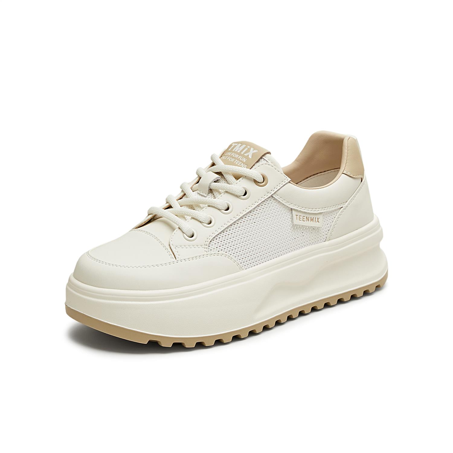 天美意厚底小白鞋网面透气休闲运动板鞋女2025夏新款BJ563BM5 - 图2