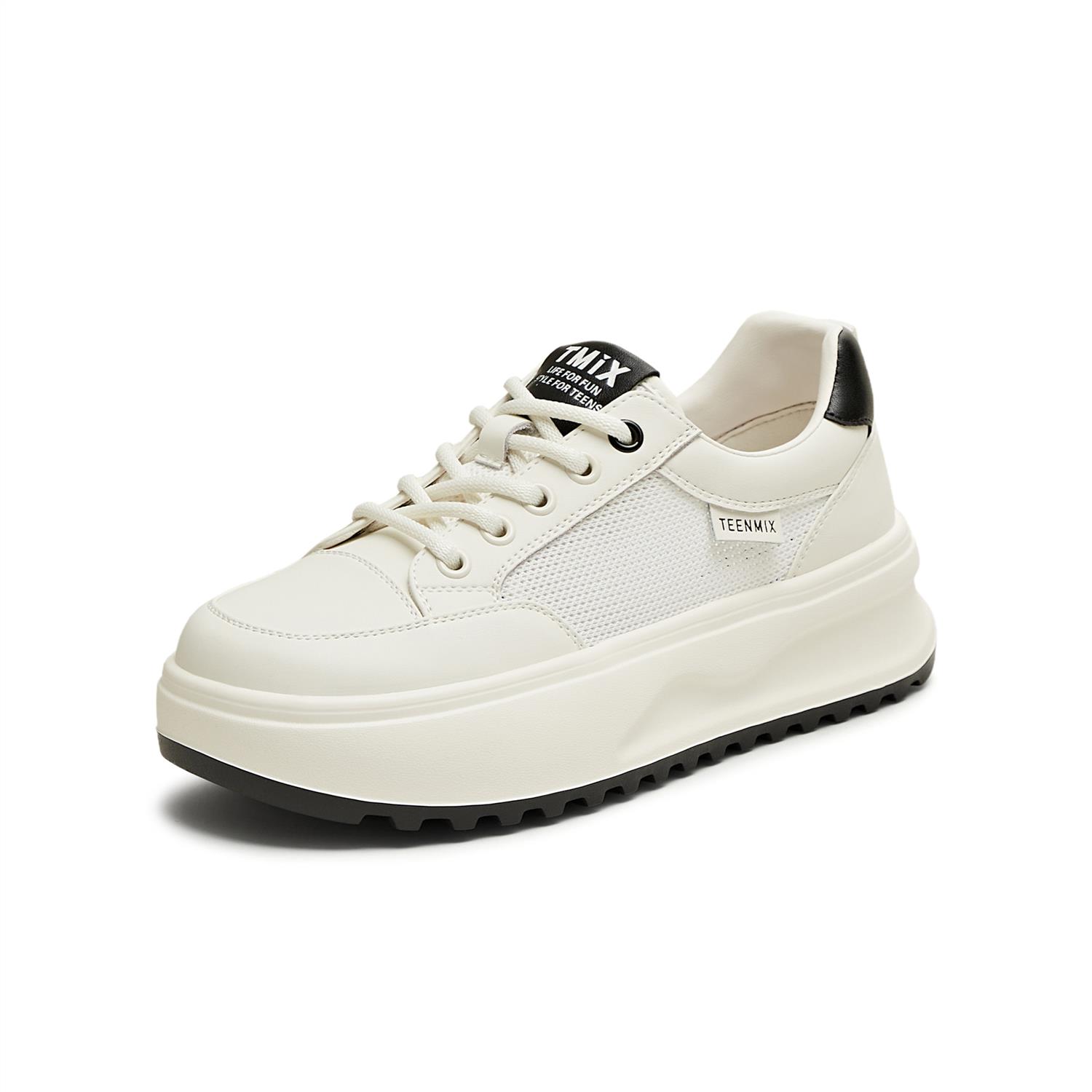 天美意厚底小白鞋网面透气休闲运动板鞋女2025夏新款BJ563BM5 - 图0