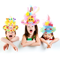 Children DIY Easter Non Woven Fabric Hat Kit Bunny Egg
