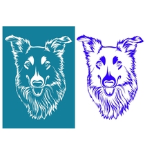 Border Collie Self Adhive Silk Screen Prince Stencil