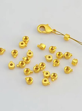 S925银定位珠高压锅定位扣收尾夹扣珍珠项链手链链接手工DIY配件