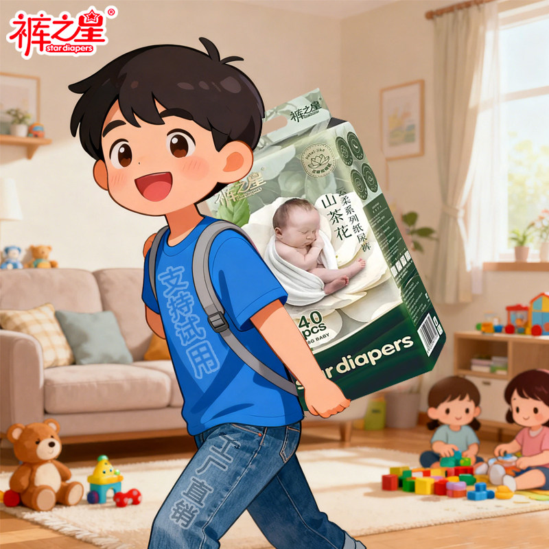 工厂价】山茶花纸尿裤拉拉裤试用婴幼儿体验装透气柔软亲肤尿不湿,淘宝优惠券,粉丝福利购,淘宝优惠卷