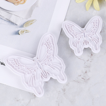 2pcs Set Butterfly Cookie Plunger Cutters Mould Dough Ice