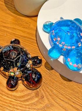 流沙玩具夜光小乌龟入油液体女孩大号爆闪可爱摆件饰品对对碰发