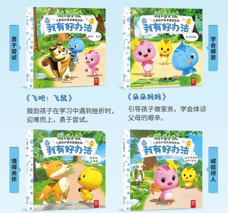 萌鸡小队绘本点读图画故事书全套正版 宝宝睡前故事图画 3-6岁儿童早教启蒙成长自信培养挫折教育行为引导漫画 小考拉小达人点读书 - 图1