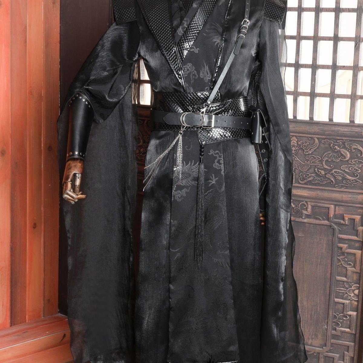 墨燃cos服黑水顾昀万用黑色劲装cosplay服二哈和他的白猫师尊-图0