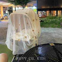 Korea ins stroller baby mosquito net bear full-cover wind-proof mosquito-proof summer breathable anti-mosquito cover
